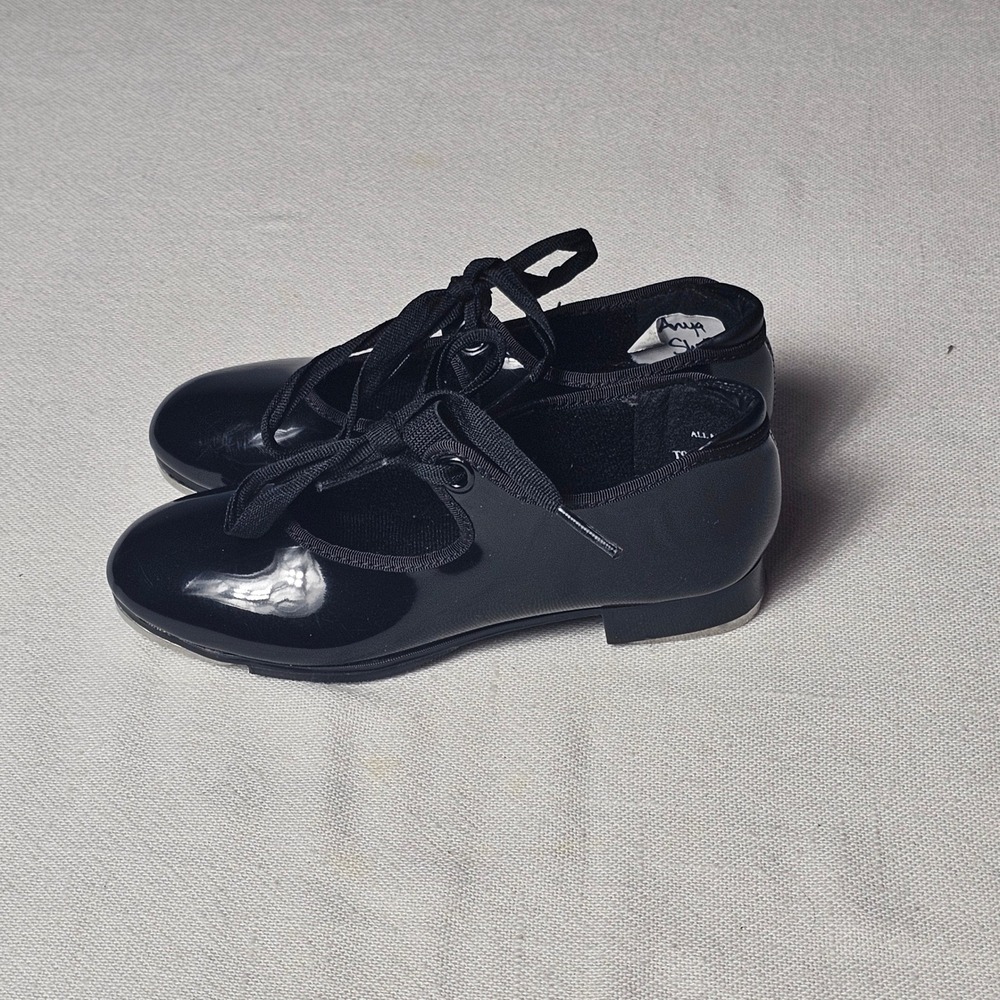 Theatricals T9000C Black Patent Mary Jane Tap Shoes Kids Size 11M